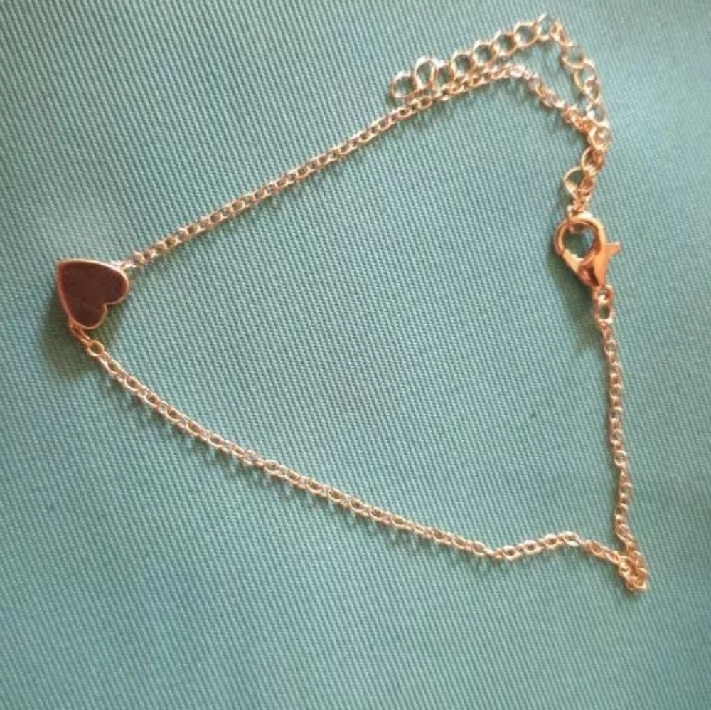 NEW Gold Double Layer Heart Ball Ankle Bracelet - Picture 11 of 16